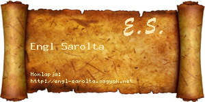 Engl Sarolta névjegykártya
